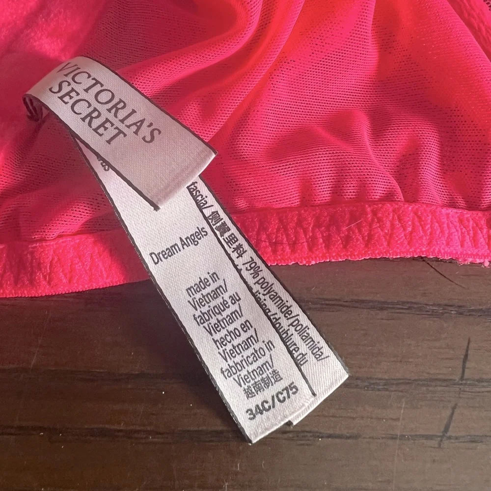 VICTORIA’S SECRET Dream Angels Pink Lace Bra 34C - Picture 3 of 3